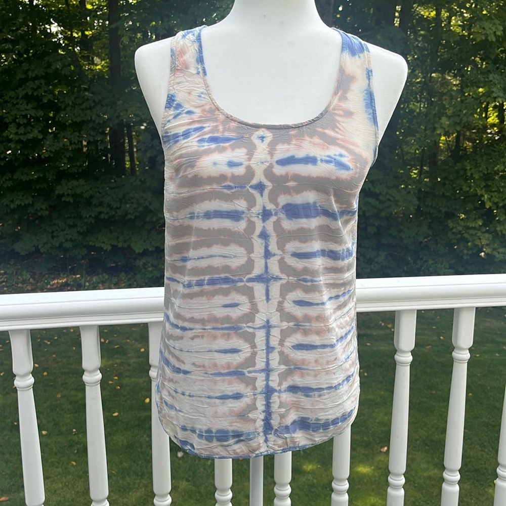 Cynthia Rowley boho coastal Hamptons Chiffon dressy tank